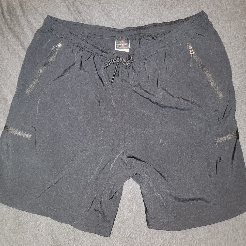 Santiny Active Cargo Shorts - Size XXL - Black